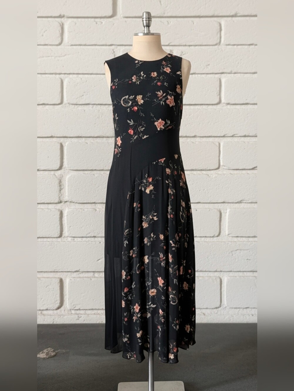 AllSaints | Jules Tanana Floral Chiffon Mexi Dress - Size 4